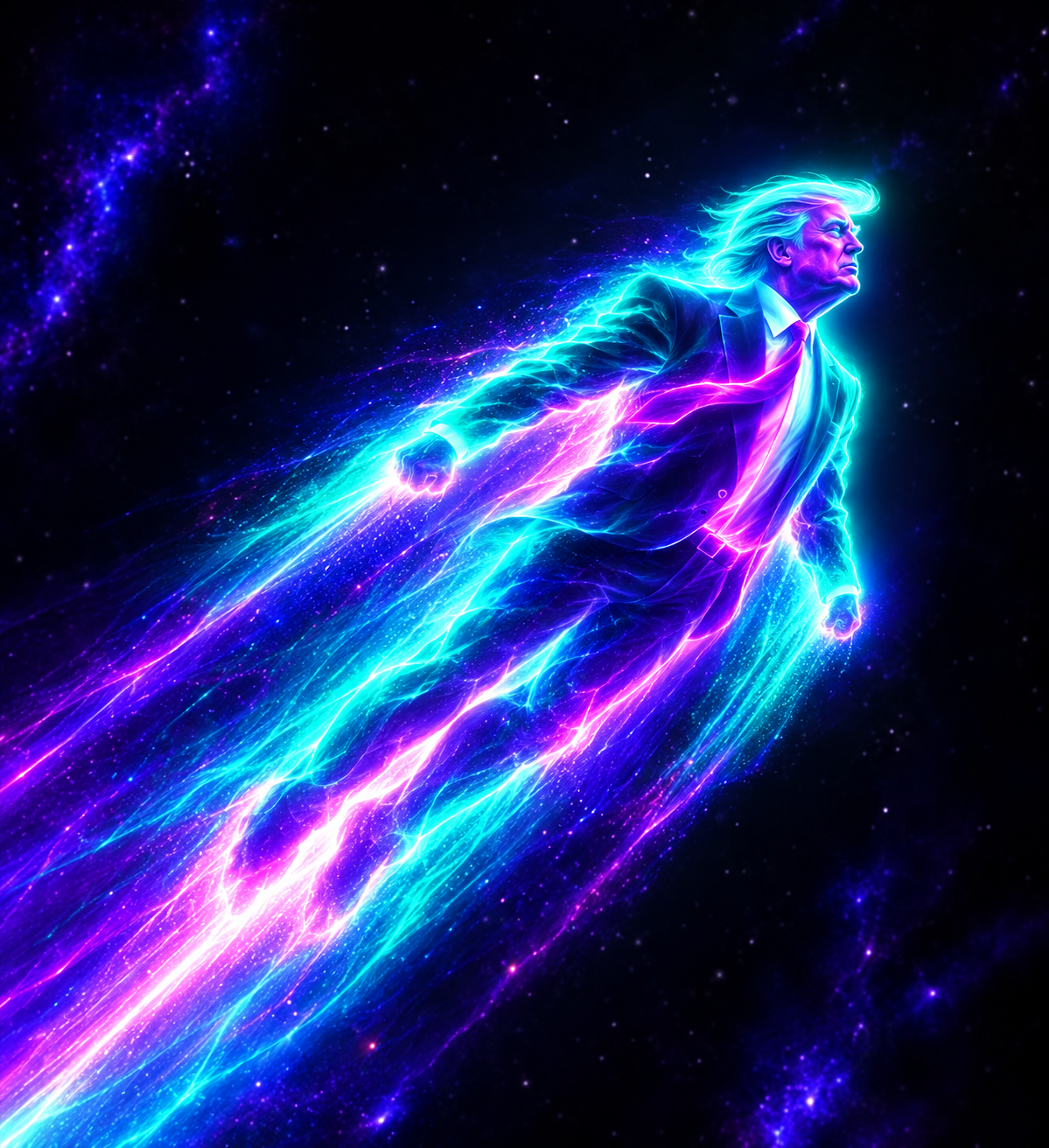 Neon cosmic artwork used as the project's visual identity